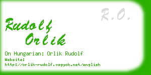 rudolf orlik business card